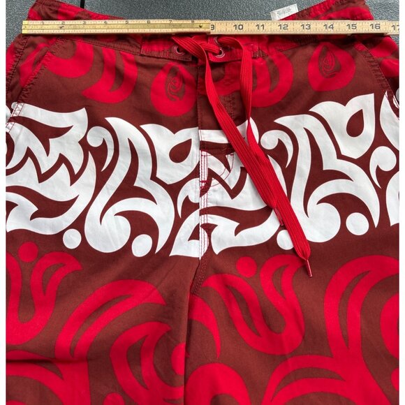 Quicksilver Men's Red Hawaiin Board Shorts L - Picture 11 of 12